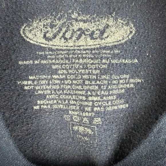 Ford Racing Sweatshirt Navy‎ Blue M Detroit Bronco Mustang F150 Built Tough USA - Picture 4 of 12